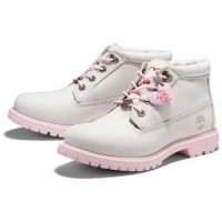 Timberland Women's Nellie Chukka Double Waterproof Boot White Pink