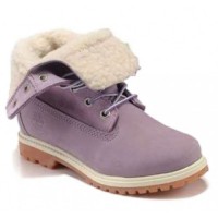 Ботинки женские Timberland Teddy Fleece фиолетовые (36-41)