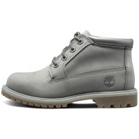 Timberland Women's Nellie Double Waterproof Ankle Boot Grey Wide Nubuck