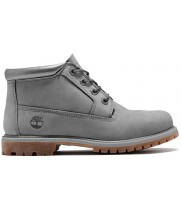 Timberland Women's Nellie Double Waterproof Ankle Boot Grey Wide Nubuck