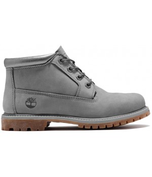 Timberland Women's Nellie Double Waterproof Ankle Boot Grey Wide Nubuck