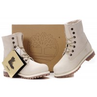 Timberland Teddy Fleece Fold-Down WP Ankle Boot Winter White Белые