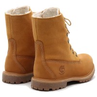 Ботинки Timberland Authentics Teddy Fleece WP Wheat Folddown Wide Boots (36-41) 