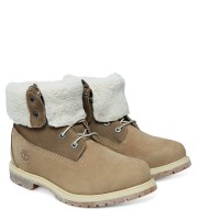 Timberland Authenitcs Teddy Fleece Waterproof Fold-Down бежевые