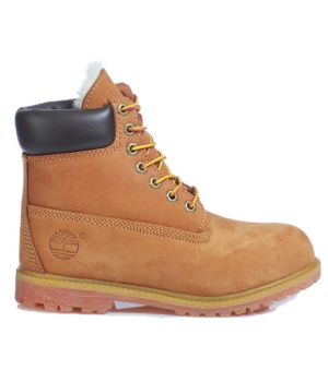 Timberland ботинки 17061 Rust Рыжие зимние с мехом (36-46)