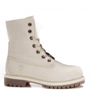 Timberland Teddy Fleece Fold-Down WP Ankle Boot Winter White Белые