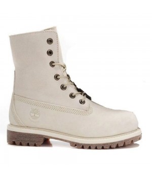 Timberland Teddy Fleece Fold-Down WP Ankle Boot Winter White Белые