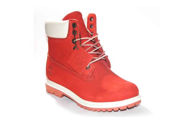 Женские ботинки Timberland Classic красные зимние