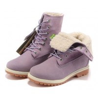 Ботинки женские Timberland Teddy Fleece фиолетовые (36-41)