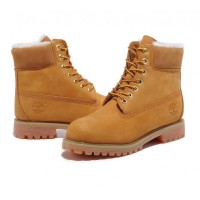  Timberland ботинки 10061 желтые зимние с мехом (36-46) 