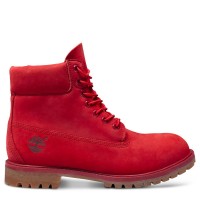 Timberland ботинки 10061 красные демисезонные женские (36-41)