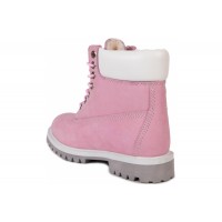 Timberland ботинки 10061 розовые зимние с мехом (36-41)