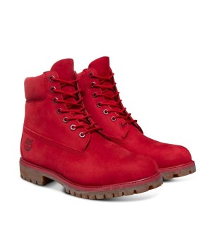 Timberland ботинки 10061 красные демисезонные женские (36-41)