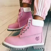 Timberland ботинки 10061 розовые зимние с мехом (36-41)