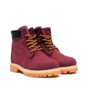Ботинки женские Timberland Classic 10061 бордовые демисезонные (36-40)