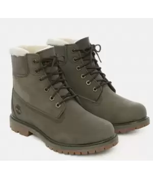 Timberland ботинки 6 Inch Shearling Boot зеленые